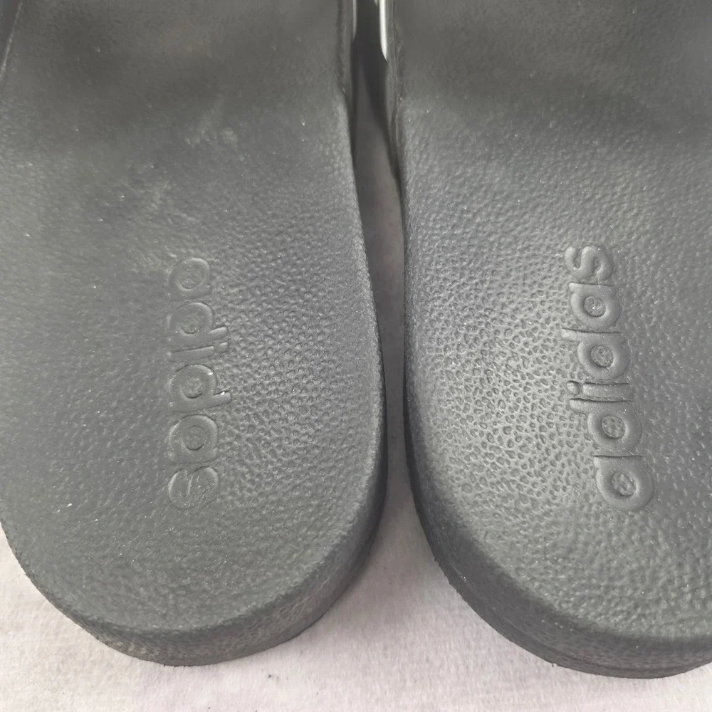 Adidas Adilette Shower Slides Black White Stripes Sandals G27625 Kids Size 1 US